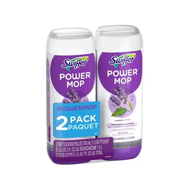 Procter & Gamble 08423 Powermop Refill Cleaning Solution, Lavender Scent, 25.3 Oz Refill Bottle, 2/pack