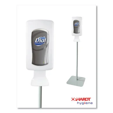 Dial Professional 09495EA Fit Touch Free Dispenser Floor Stand, 15.7 X 15.7 X 58.3, White