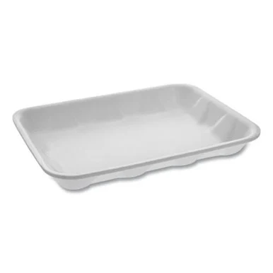 Pactive 0TF104D10000 Supermarket Tray, #4d Meat Tray, 9.5 X 7 X 1.25, White, 500/carton