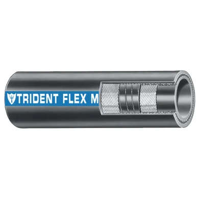 Trident Marine 100-0346 3/4" X 50' Coil Flex Marine Wet Exhaust & Water Hose - Black