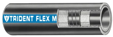 Trident Marine 100-1006 1" X 50' Coil Flex Marine Wet Exhaust & Water Hose - Black