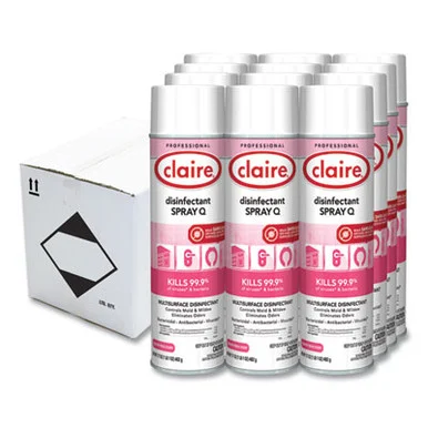 Plz Corp 1001 Spray Q Disinfectant, Country Fresh Scent, 17 Oz Aerosol Spray, Dozen - The Claire Manufacturing Company