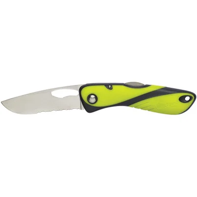 Wichard Marine 10112 Wichard Offshore Knife - Single Serrated Blade - Fluorescent
