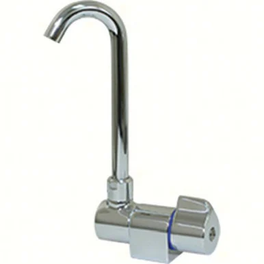 Scandvik 10180P Ceramic Family Tap W/folding Spout - Chrome Finish