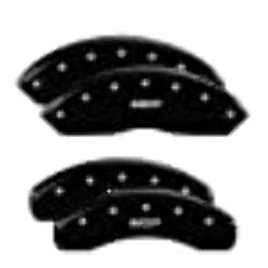 MGP Caliper 10248SMGPBK Caliper Covers - Black Powder Coat