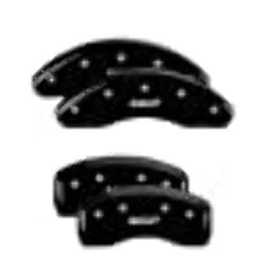 MGP Caliper 10250SMGPBK Caliper Covers - Black Powder Coat