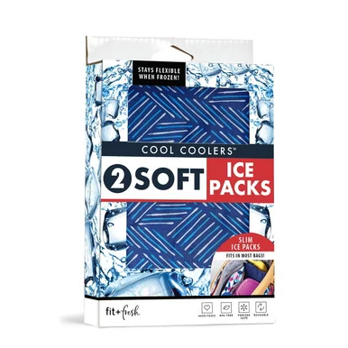 Cool Coolers 10300FF Reusable Ice Pack - Navy Sketch - 2 Pack