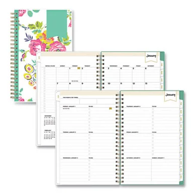 Blue Sky 103619 Day Designer Peyton Create-your-own Cover Weekly/monthly Planner, Floral Artwork, 8 X 5, White, 12-month (jan-dec): 2026
