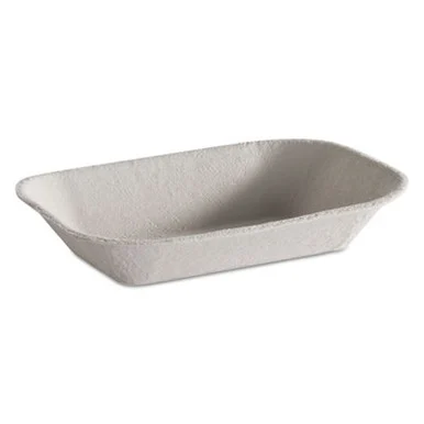 Huhtamaki 10403 Savaday Molded Fiber Food Tray, Beige, 7x5, 250/bg, 4 Bg/ct