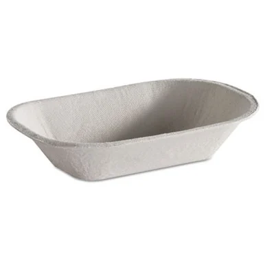 Huhtamaki 10408CT Savaday Molded Fiber Food Tray, 1-compartment, 4 X 6, Beige, 250/bag, 4 Bags/carton