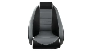 Springfield 104093001 Marine Bucket Helm Seat With Flip-Up Bolster Black Gray