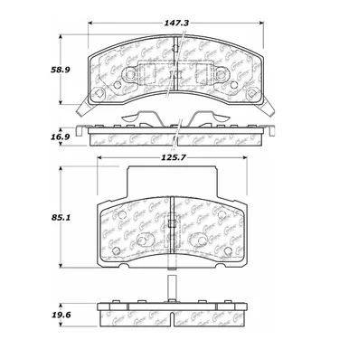 Centric Parts 105.04590 Front Brake Pads 105.04590 - stoptech