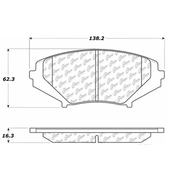 Centric Parts 105.10090 Front Brake Pads 105.10090 - stoptech