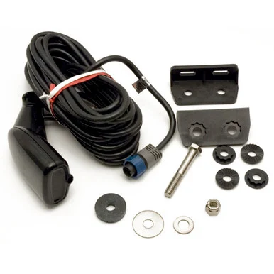 LOWRANCE 106-77 TRANSOM-MOUNT, DUAL FREQUENCY SKIMMER WITH BUILT-IN TEMPERATURE SENSOR
