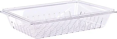 San Jamar 1062807 Storplus Polycarbonate Food Storage Container Colander, 18 X 26, Clear, Plastic