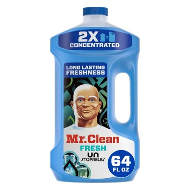 Procter & Gamble 10720 Mr. Clean Multipurpose Cleaning Solution, Unstopables Fresh Scent, 64 Oz Bottle