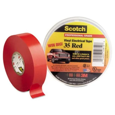 3m 10810 Scotch 35 Vinyl Electrical Color Coding Tape, 3/4" X 66ft, Red 10810_40