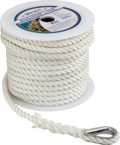 Sea-Dog 301110060WH1 Twisted Nylon Anchor Line