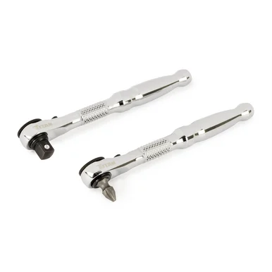 Titan 11335 2 Pc. 1/4 In. Drive Micro Ratchet And Ratcheting Bit Driver Set
