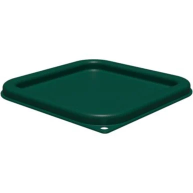 San Jamar 1197008 Squares Food Storage Container Lid, 7.31 X 7.31 X 0.63, Forest Green, Plastic