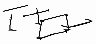 Holman 12003 Truck Rack Leg And Crossbar Kit