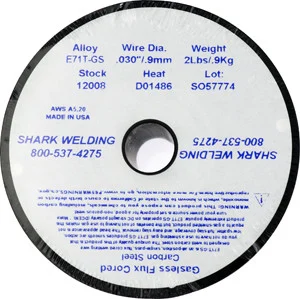 Shark Industries Ltd 12008 .030 - 2 Lb. Spool Flux-core Mig Wire E71t-gs
