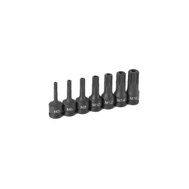 Grey Pneumatic Corp. 1207ST 3/8" Drive 7 Piece Tamper Proof Triple Sq Driver Set