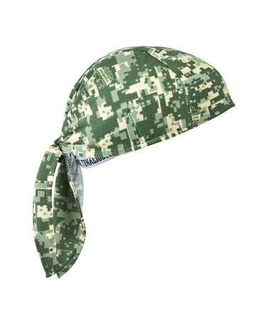 Ergodyne 12478 Chill-its 6615 High-performance Bandana Doo Rag With Terry Cloth Sweatband, One Size Fits Most, Camo