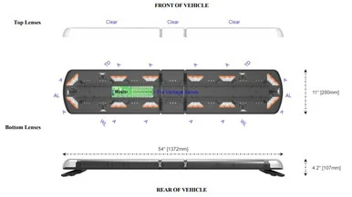Ecco 1250954ES Lightbar 12 Plus Pro Series 54'