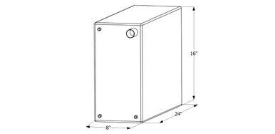ICON 12730 Fresh Water Tank 12 Gallon 24x16x8