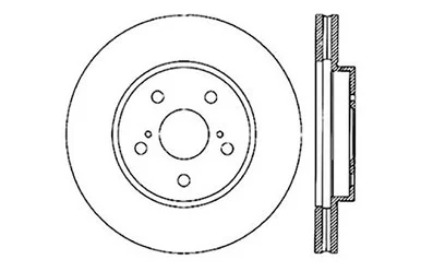StopTech 128.44125R Cross-Drilled Brake Rotor Front Right 128.44125R