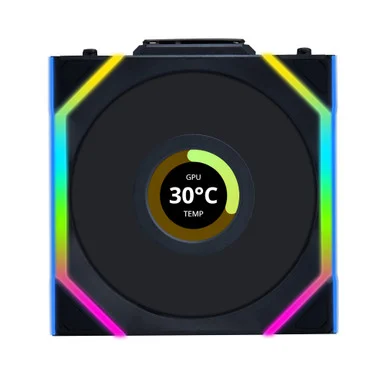 Lian Li 12SLLCD1W1B Wireless 120mm ARGB Case Fan LCD 1.6" Single Black