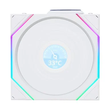 Lian Li 12TLLCD1W1W Wireless 120mm ARGB Case Fan LCD Single White