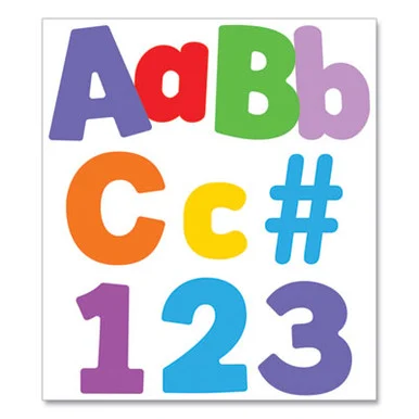 Carson-Dellosa 130098 Ez Letter Combo Packs, 4" Tall, Assorted Color Splash Character Colors, 219 Pieces
