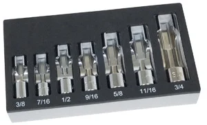 Lisle 13180 7 Piece 3/8" Drive Sae Flare Nut Socket Set 13180_45