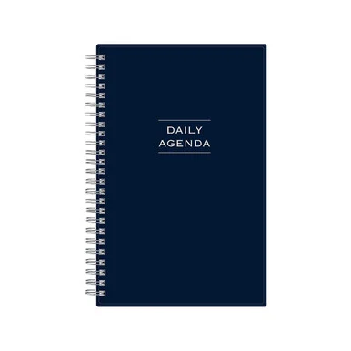 Blue Sky 141138 Perpetual Daily Planner, 8.5 X 5.5, Blue Cover, 52 Weeks: Undated