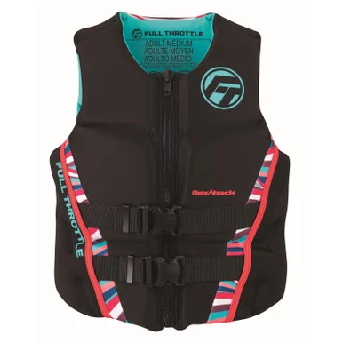 Absolute Outdoor 142500-105-820-22 Full Throttle Women's Rapid-dry Flex-back Life Jacket - Women's S - Pink/black