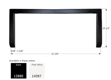 Icon 14397 Step Trim Polar White 32 X 13.5"