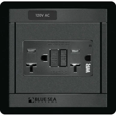 Blue Sea Systems 1499 Blue Sea 1499 - 360 Panel - 120v Ac Gfci Dual Outlet