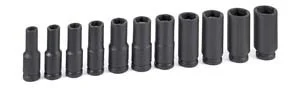 Grey Pneumatic Corp. 1511DG 1/2" Drive 11 Piece Deep Magnetic Impact Socket Set