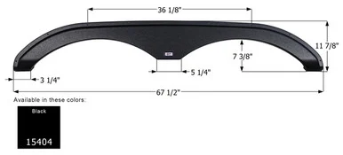 Icon 15404 Fender Skirt for Pacific Coachworks