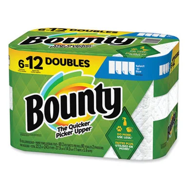 Procter & Gamble 15703 Select-a-size Kitchen Roll Paper Towels, 2-ply, 6 X 11, White, 90 Sheets/double Roll, 6 Rolls/carton