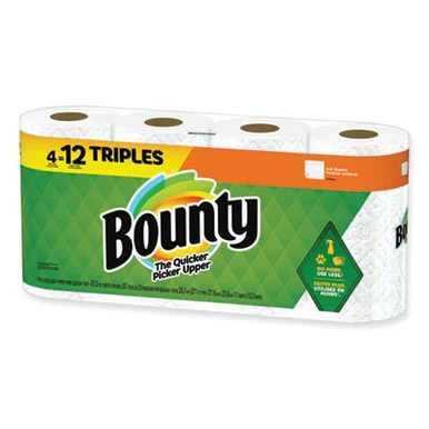 Procter & Gamble 16007 Kitchen Roll Paper Towels, 2-ply, White, 10.5 X 11, 87 Sheets/roll, 4 Triple Rolls/pack, 6 Packs/carton