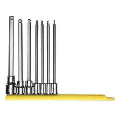 Mayhew 16045 7 Pc Long Sae Ball Hex Insert Socket Bit Set