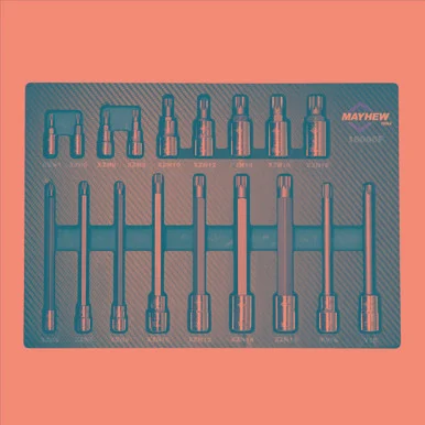 Mayhew 16066F 18 Pc Triple Square Master Socket Bit Set