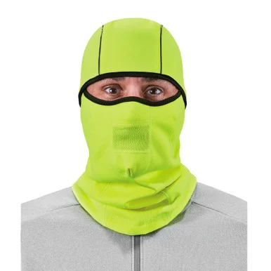 Ergodyne 16834 N-ferno 6823 Hinged Balaclava Face Mask, Fleece, One Size Fits Most, Lime