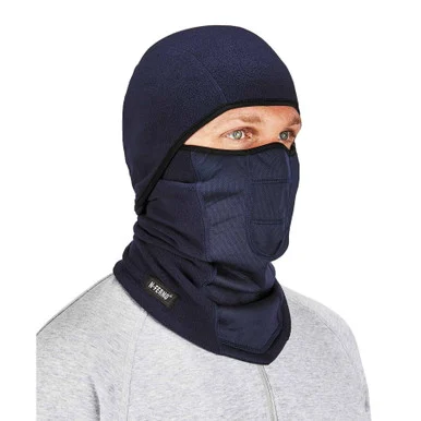 Ergodyne 16851 N-ferno 6823 Hinged Balaclava Face Mask, Fleece, One Size Fits Most, Navy