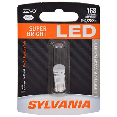 Sylvania 168LED.BP 168 T10 W5W ZEVO LED White Bulb Single 168LED.BP