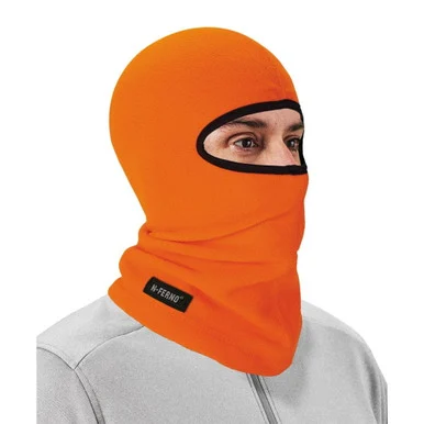 Ergodyne 16954 N-ferno 6821 Fleece Balaclava Face Mask, One Size Fits Most, Orange