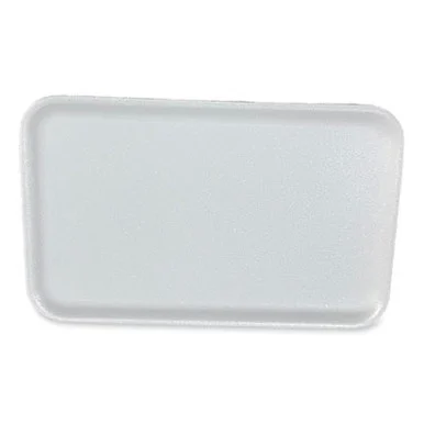 General Supply 16SWH Meat Trays, #16s, 11.63 X 7.25 X 0.54, White, 250/carton